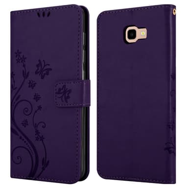 Samsung Galaxy J4 PLUS lommebokdeksel Blomster (lilla)