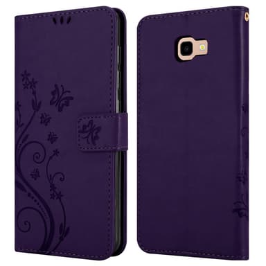 Samsung Galaxy J4 PLUS lommebokdeksel Blomster (lilla)
