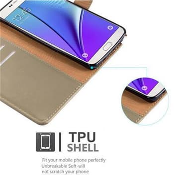 Samsung Galaxy NOTE 5 lommebokdeksel etui (brun)