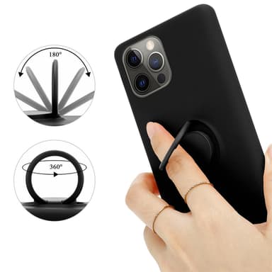 Deksel iPhone 13 Ring Case (svart)