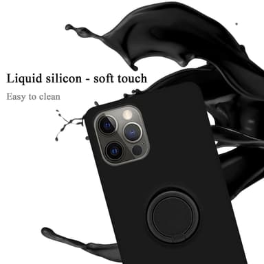 Deksel iPhone 13 Ring Case (svart)