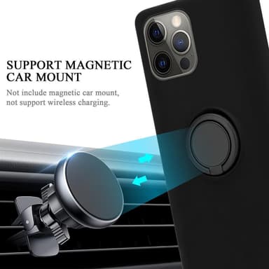 Deksel iPhone 13 Ring Case (svart)