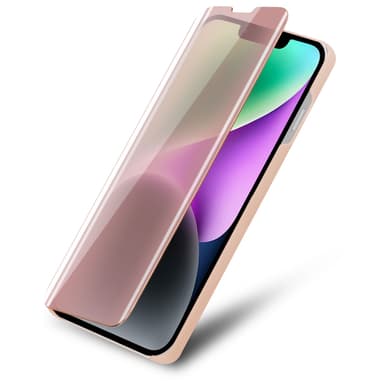 iPhone 14 lommebokdeksel etui (rosa)
