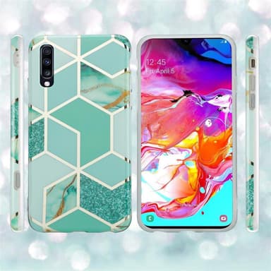 Samsung Galaxy A70 / A70s lommebokdeksel etui (grønn)