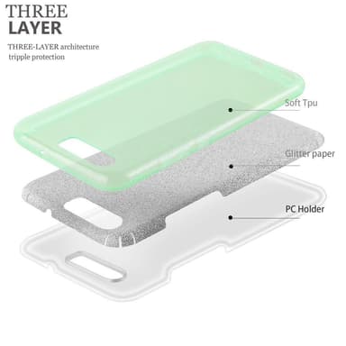 Huawei P10 Deksel Glitter (turkis)