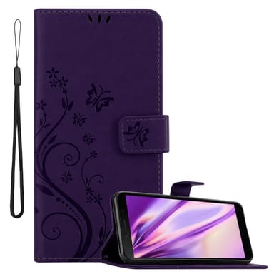 Honor 9S / Huawei Y5P lommebokdeksel Blomster (lilla)