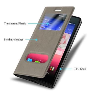 Huawei ASCEND P7 lommebokdeksel cover (brun)