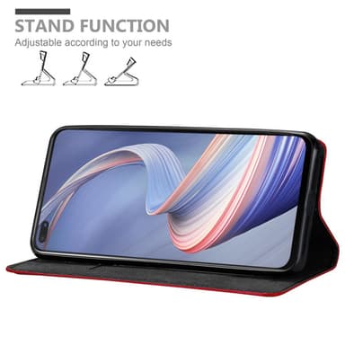 Oppo A92s lommebokdeksel case (rød)