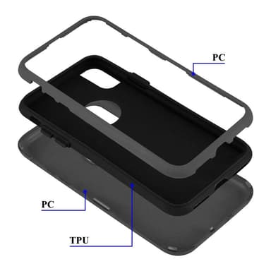 iPhone X / XS Deksel Case Cover (grå)