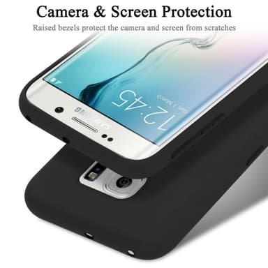 Samsung Galaxy S6 EDGE silikondeksel case (svart)