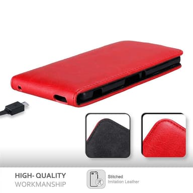 Sony Xperia M4 AQUA deksel flip cover (rød)