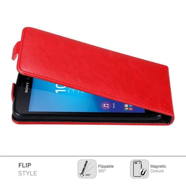 Sony Xperia M4 AQUA deksel flip cover (rød)