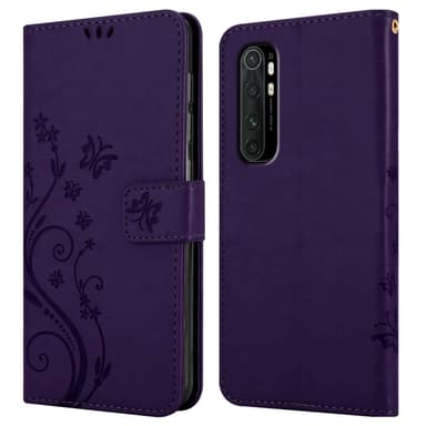 Xiaomi Mi NOTE 10 LITE lommebokdeksel Blomster (Lilla)