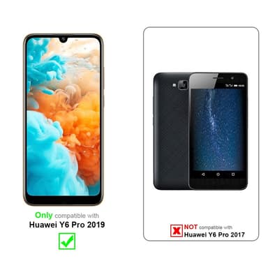 Huawei Y6 PRO 2019 lommebokdeksel Blomster (rosa)