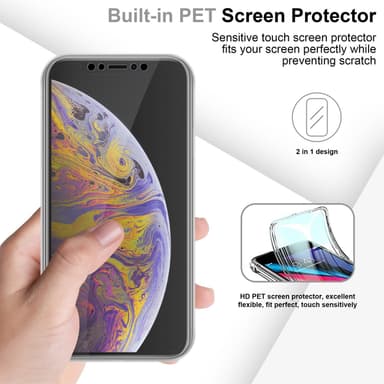 iPhone XS MAX Deksel 360 Case Cover (gjennomsiktig)