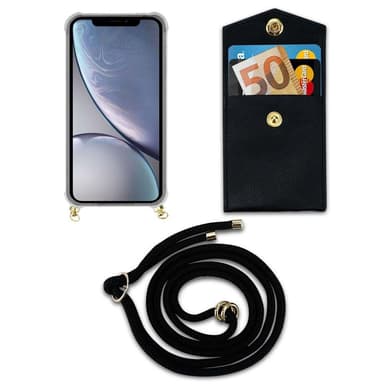 iPhone XR Deksel med Halskjede (svart)