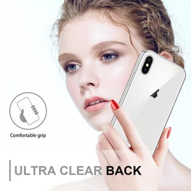iPhone XS MAX Deksel 360 Case Cover (gjennomsiktig)