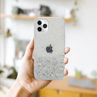 iPhone 11 Silikondeksel Glitter (gjennomsiktig)