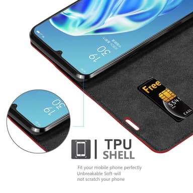 Oppo A91 lommebokdeksel case (rød)
