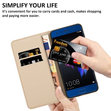 Honor 9 lommebokdeksel etui (svart)