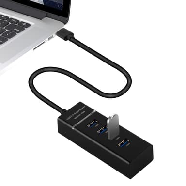 4-Port USB 3.0 USB-hub med flere grensesnitt Plug &