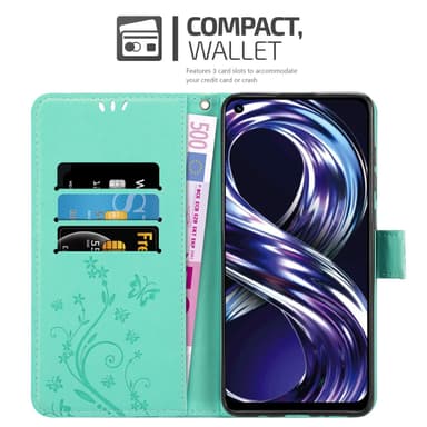 Realme 8i / Narzo 50 4G lommebokdeksel Blomster