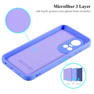 OPPO Reno 10 5G / 10 Pro 5G silikondeksel case (Lilla)