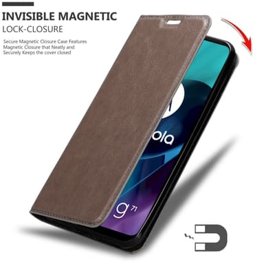 Motorola MOTO G71 5G lommebokdeksel case (brun)