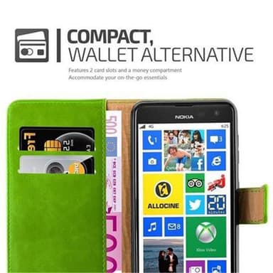 Nokia Lumia 625 lommebokdeksel etui (grønn)