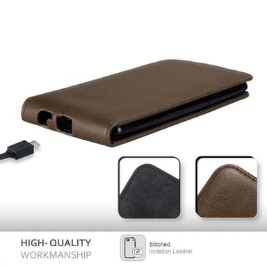 LG G4 / G4 PLUS deksel flip cover (brun)