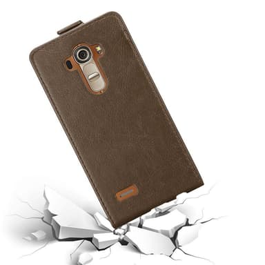 LG G4 / G4 PLUS deksel flip cover (brun)