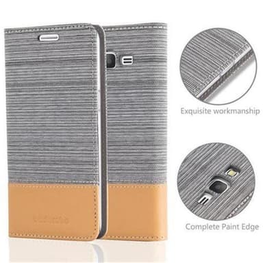Samsung Galaxy GRAND PRIME lommebokdeksel etui (grå)
