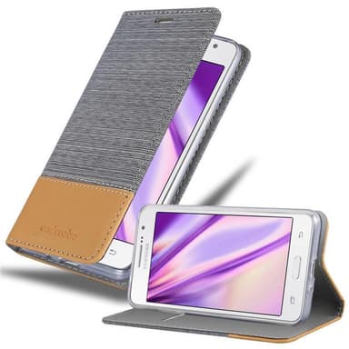 Samsung Galaxy GRAND PRIME lommebokdeksel etui (grå)