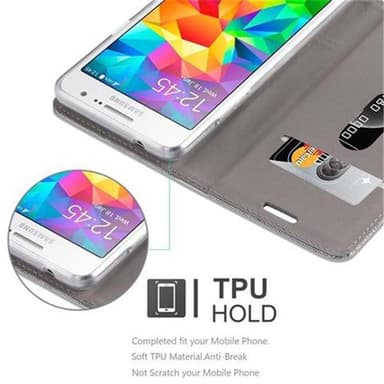 Samsung Galaxy GRAND PRIME lommebokdeksel etui (grå)