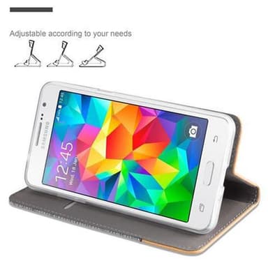 Samsung Galaxy GRAND PRIME lommebokdeksel etui (grå)