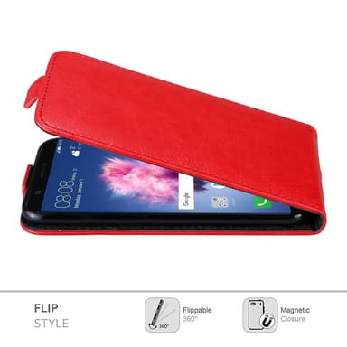 Huawei P SMART 2018 / Enjoy 7S deksel flip cover (rød)