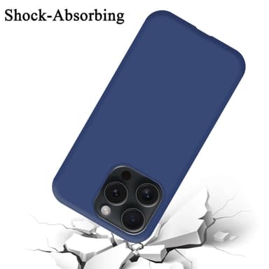 iPhone 15 PRO silikondeksel case (Blå)