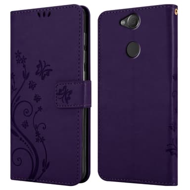 Sony Xperia XA2 lommebokdeksel Blomster (lilla)