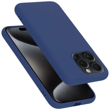 iPhone 15 PRO silikondeksel case (Blå)