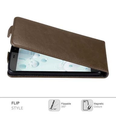 HTC U PLAY deksel flip cover (brun)