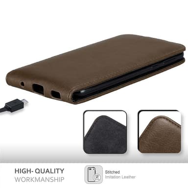 HTC U PLAY deksel flip cover (brun)