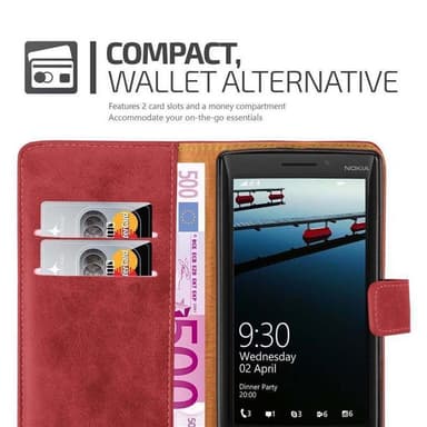 Nokia Lumia 929 / 930 lommebokdeksel etui (rød)