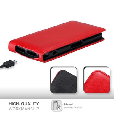 Sony Xperia Z1 COMPACT deksel flip cover (rød)