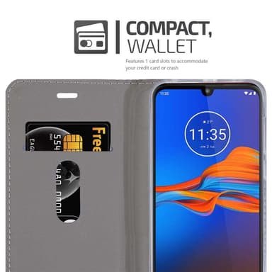 Motorola MOTO E6 PLUS lommebokdeksel etui (grå)