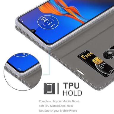 Motorola MOTO E6 PLUS lommebokdeksel etui (grå)
