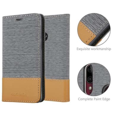 Motorola MOTO E6 PLUS lommebokdeksel etui (grå)