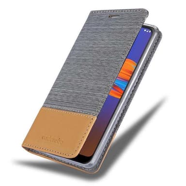 Motorola MOTO E6 PLUS lommebokdeksel etui (grå)