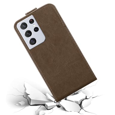 Samsung Galaxy S22 ULTRA deksel flip cover (brun)