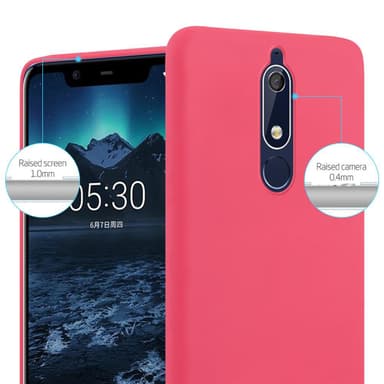 Deksel Nokia 5.1 Silikon cover (rød)