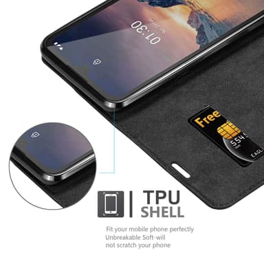 Nokia 1.3 lommebokdeksel case (svart)